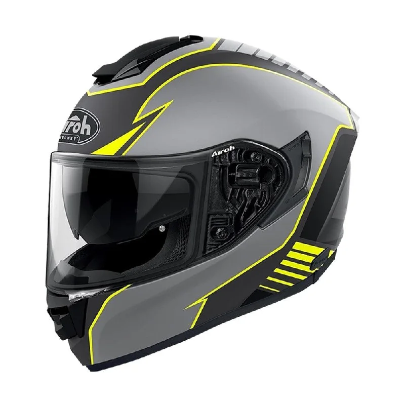 bicycle rust vibration-AIROH ST501 HELMET - 'TYPE' YELLOW MATT