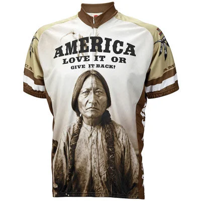 bicycle tire shock-Wrldjry America Love It Or Give It Back Lg Mens America Love It Or Give It Back Jersey World Jerseys Apparel