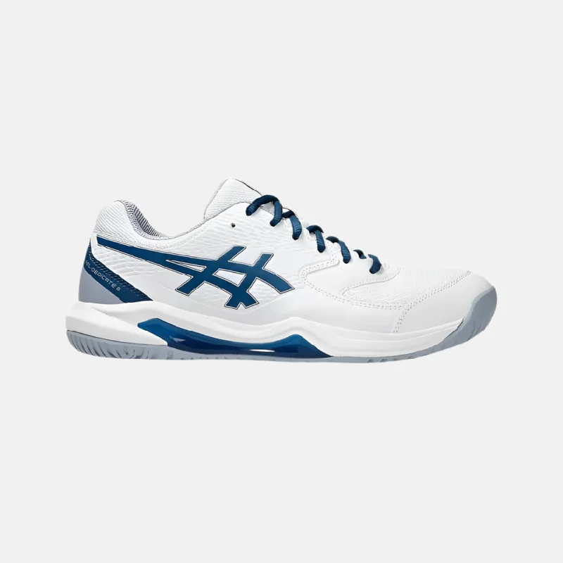 bicycle fitness handling-Asics GEL-DEDICATE 8 Men's Tennis Shoes -White/Mako Blue