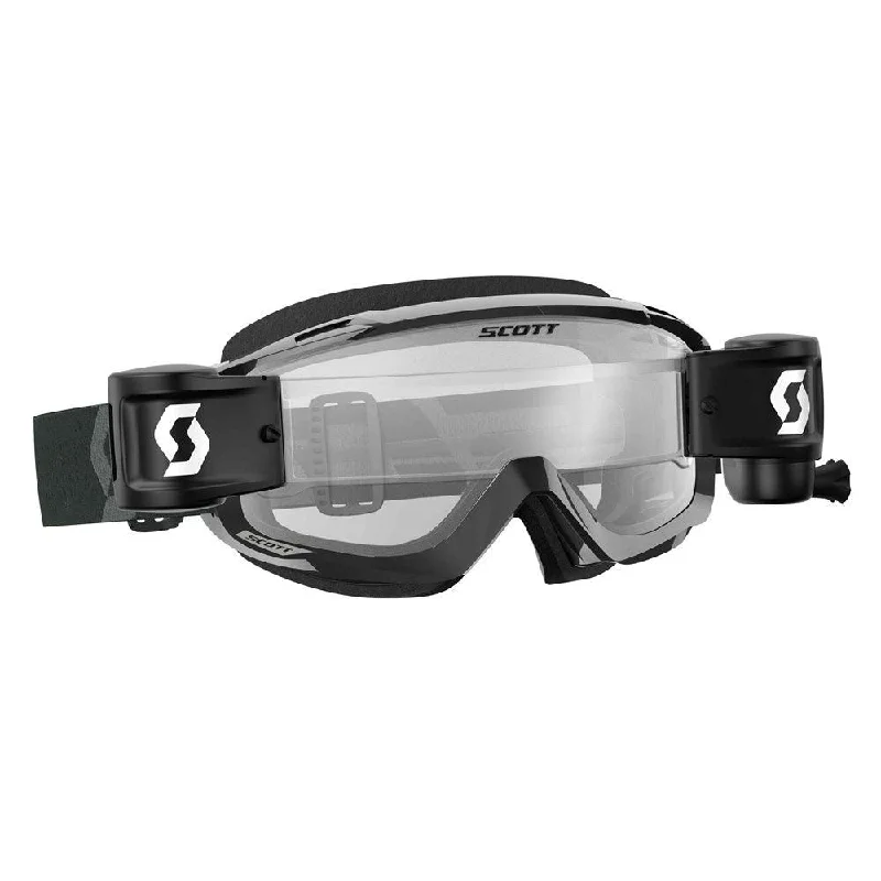 bicycle sidewall responsiveness-SCOTT SPLIT OTG WFS GOGGLES - BLACK/ WHITE (CLEAR)