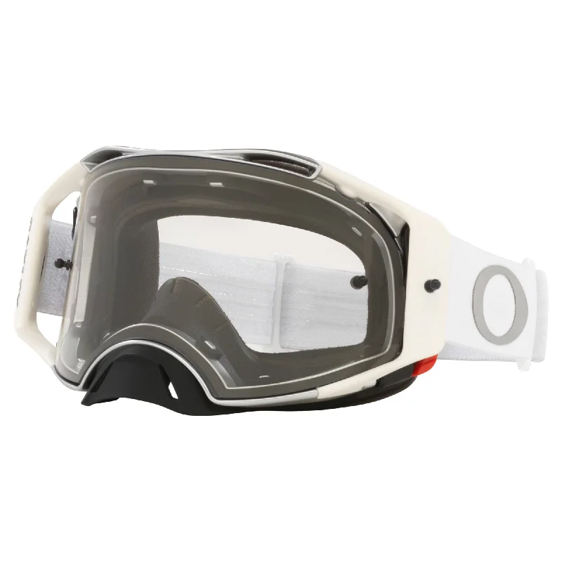 bicycle saddle vibration-OAKLEY AIRBRAKE GOGGLES - TUFF BLOCKS WHITE (CLEAR)