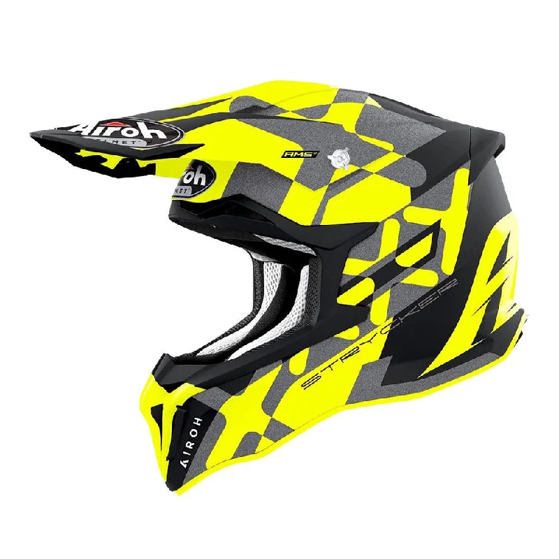 bicycle tire noise-AIROH STRYCKER HELMET - 'XXX' YELLOW MATT