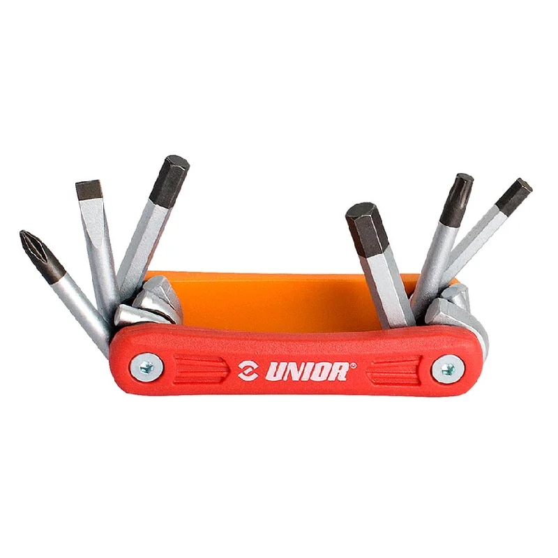 bicycle frame adjustment-Unior EURO6 Multi-Tools Number of Tools: 6 Red/Orange