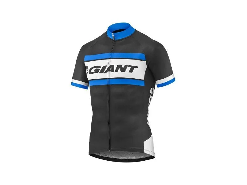 bicycle frame adjustment-Giant Rival logo SS Jersey BLK/BLUE - Small