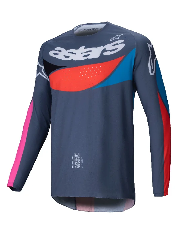 bicycle sidewall modification-ALPINESTARS 2025 TECHSTAR DREEM JERSEY - GREY MULTICOLOR