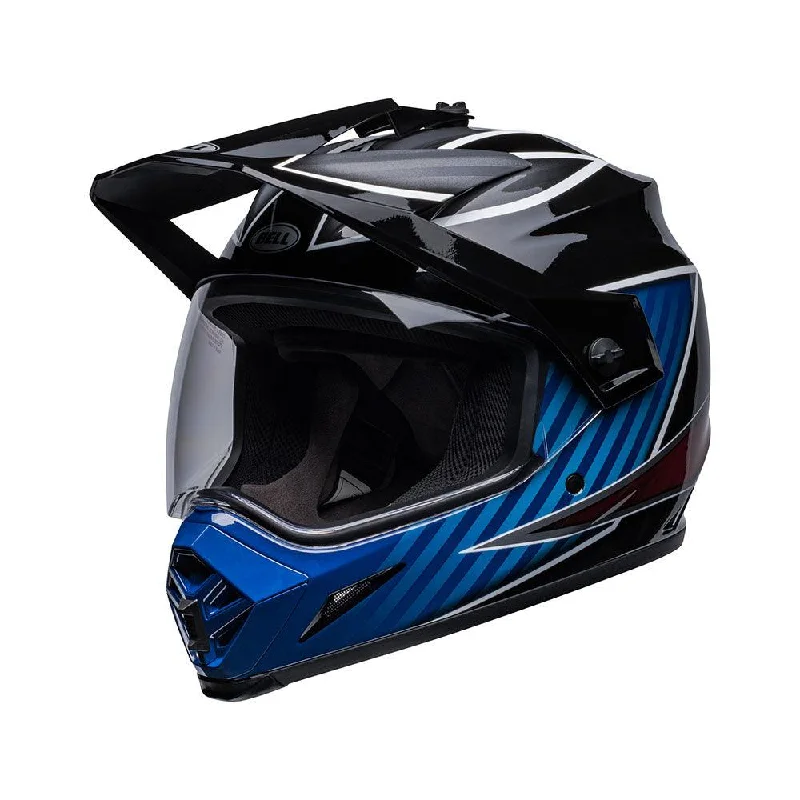 bicycle tire handling-BELL MX-9 ADVENTURE MIPS DALTON HELMET - GLOSS BLACK/BLUE