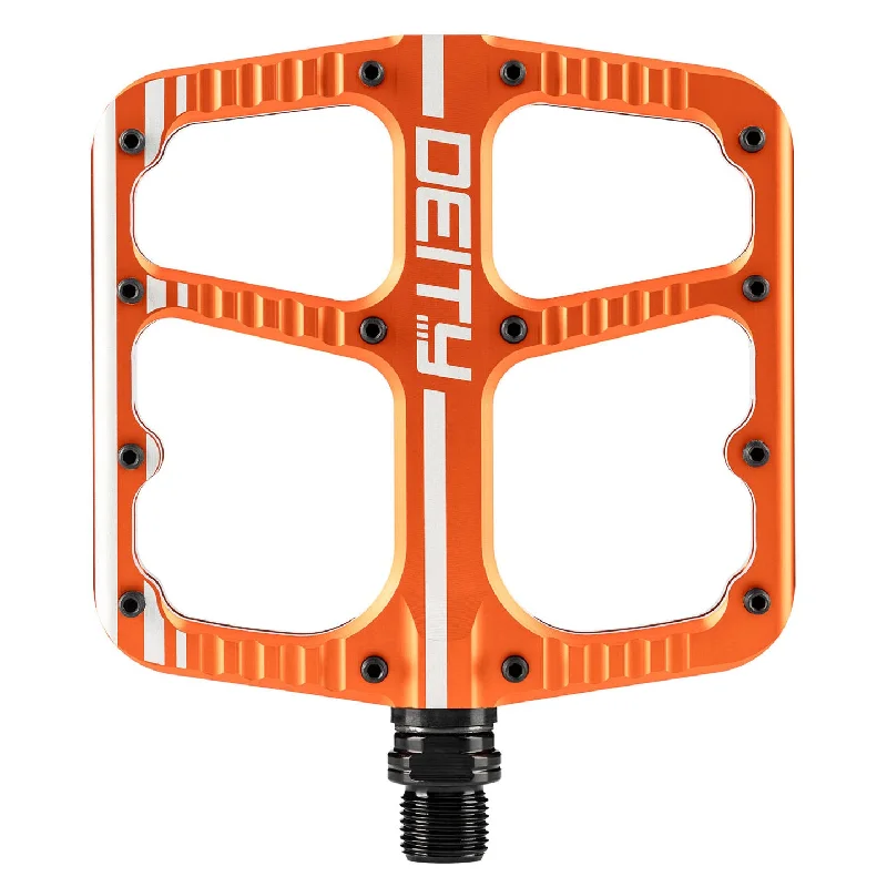 bicycle rust enhancement-Deity Flat Trak Pedals Orange