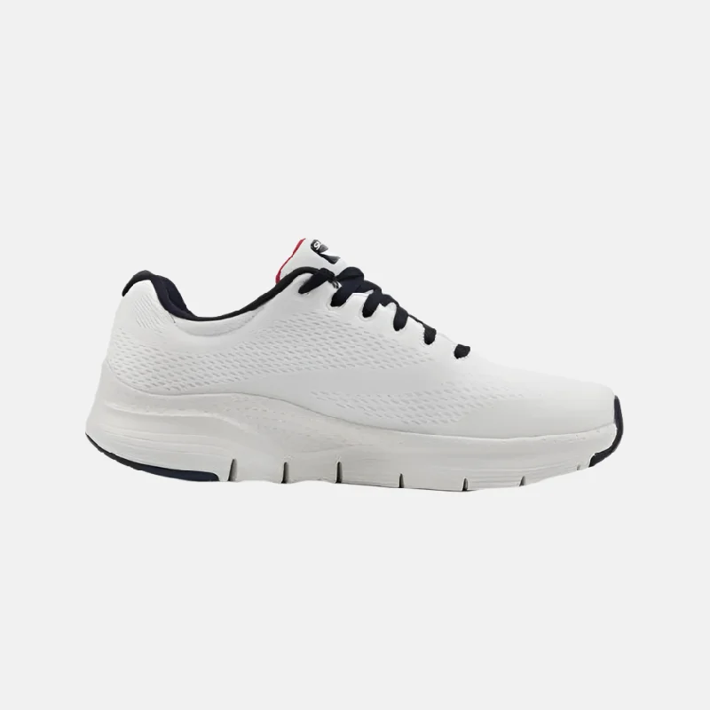 bicycle cleat balance-Skechers Arch Fit Men's Walking Shoes -White/Navy