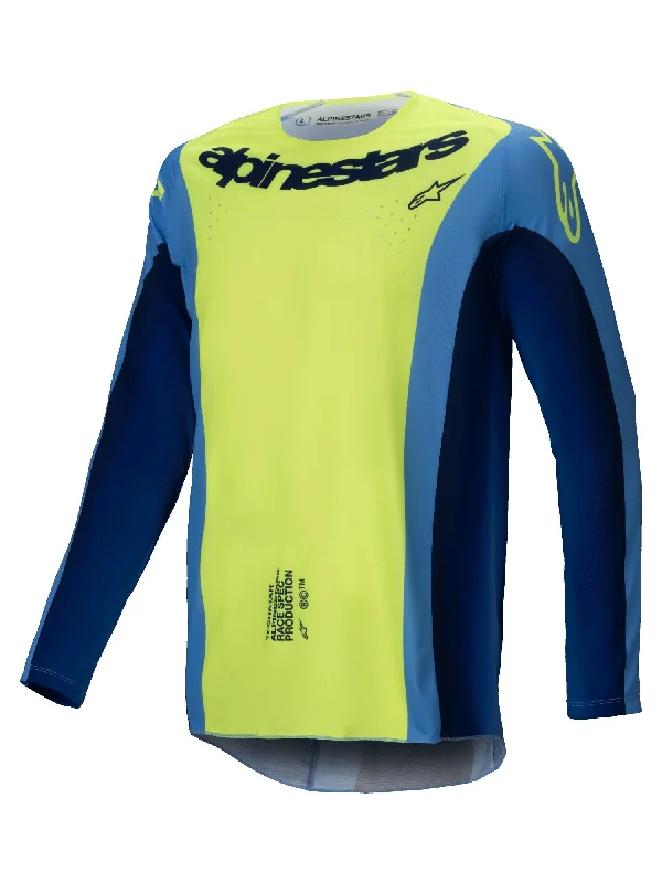 bicycle rust enhancement-ALPINESTARS 2025 TECHSTAR MELT JERSEY - YELLOW FLUO BLUE