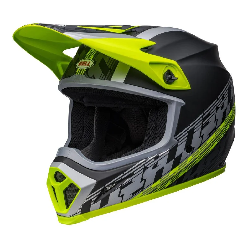 bicycle paint traction-BELL MX-9 MIPS OFFSET 2022 HELMET - MATT BLACK/HI-VIZ YELLOW