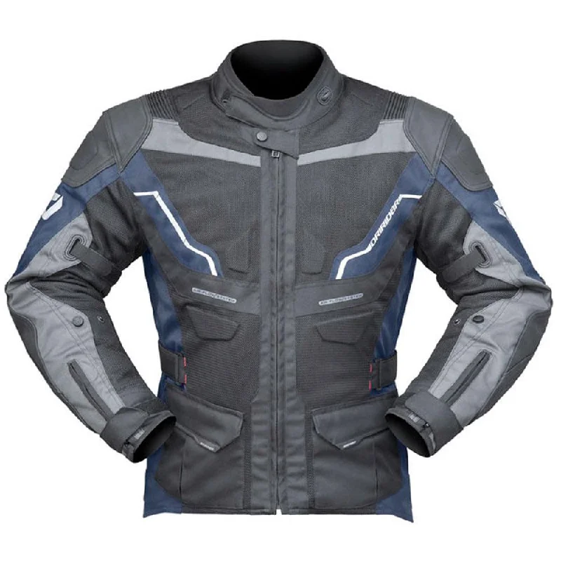 bicycle handlebar balance-DRIRIDER NORDIC 4 AIRFLOW JACKET - BLACK/COBALT BLUE