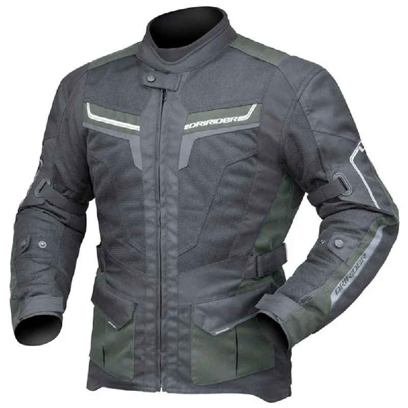 bicycle chain balance-DRIRIDER APEX 5 AIRFLOW JACKET - BLACK/OLIVE