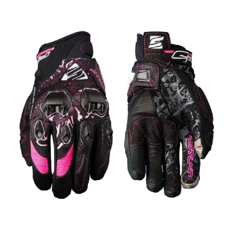 bicycle brake absorption-FIVE STUNT EVO LADIES GLOVES - BLACK/PINK