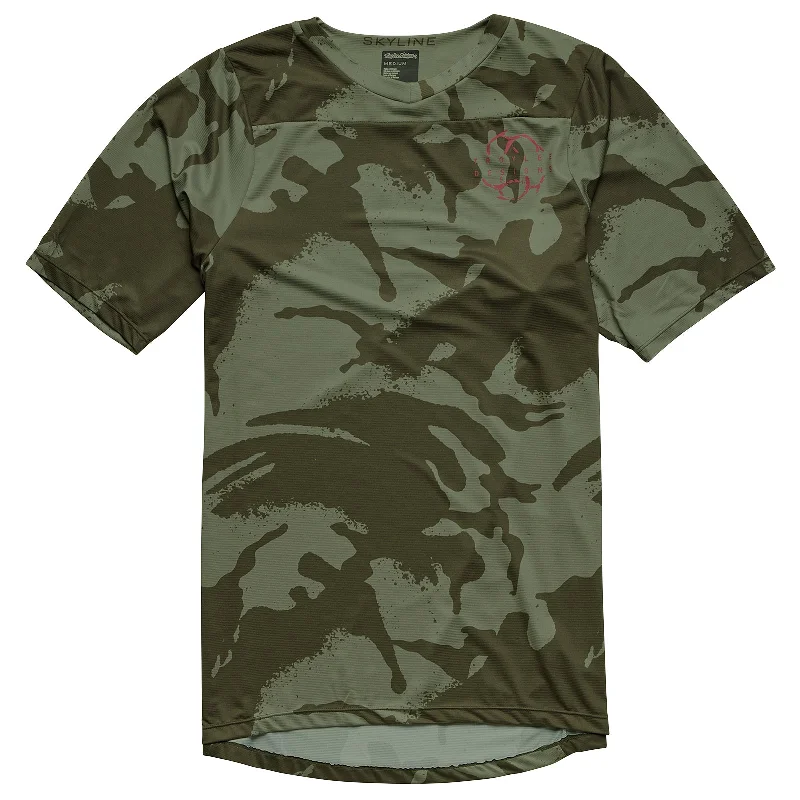 bicycle gravel handling-Skyline SS Jersey Shadow Camo Olive