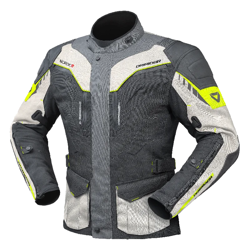 bicycle pedal vibration-DRIRIDER WOMENS NORDIC V JACKET - GREY/LIME