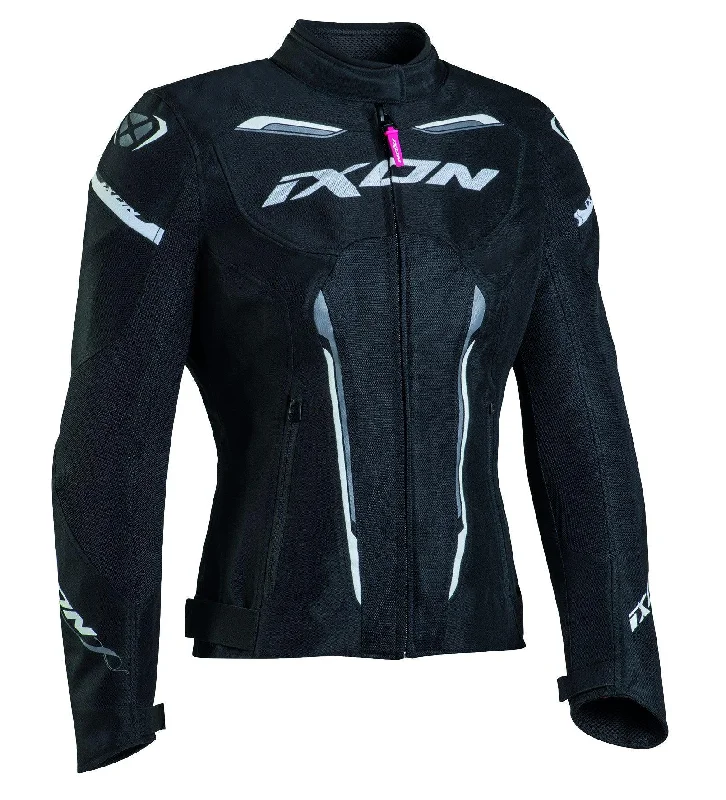 bicycle pedal design-IXON STRIKER AIR WP LADY JACKET - BLACK/WHITE