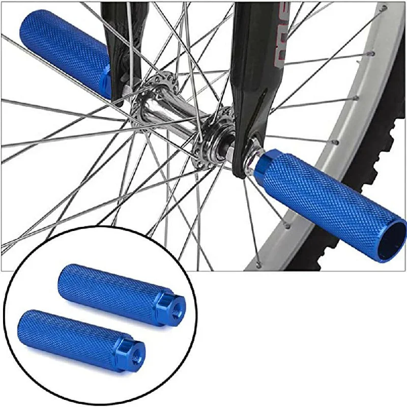 bicycle cleaner personalization-Bike Pegs Aluminum Alloy Anti-Skid Lead Foot Bicycle Pegs BMX Pegs for Mountain Bike Cycling Rear Stunt Pegs Fit 3/8 inch Axles