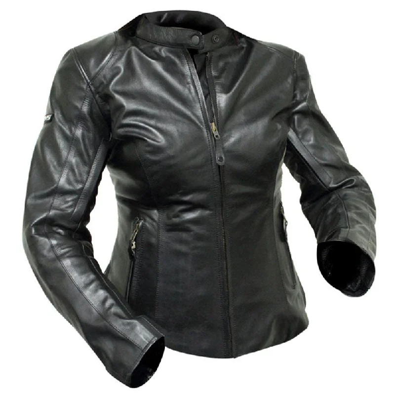 bicycle gear impact-RJAYS SPIRIT LADIES LEATHER JACKET - BLACK