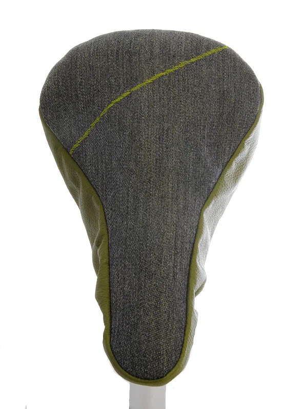 bicycle handlebar grip-Greenwich Park Saddle Cover - Charcoal & Moss Green