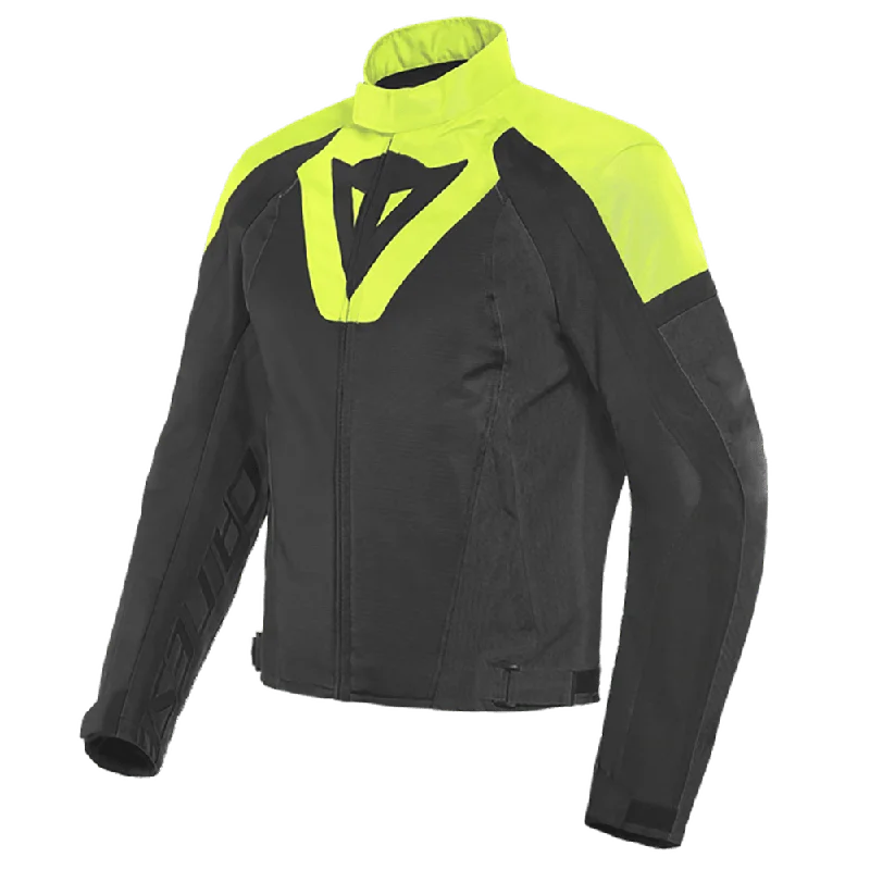 bicycle pad design-DAINESE LEVANTE AIR TEX JACKET - BLACK/FLUO YELLOW