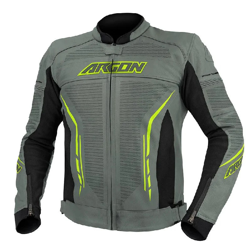 bicycle shoe improvement-ARGON SCORCHER PERFORATED JACKET - GREY/LIME