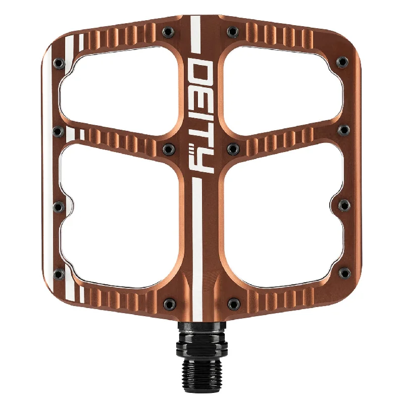 bicycle tire enhancement-Deity Flat Trak Pedals Bronze