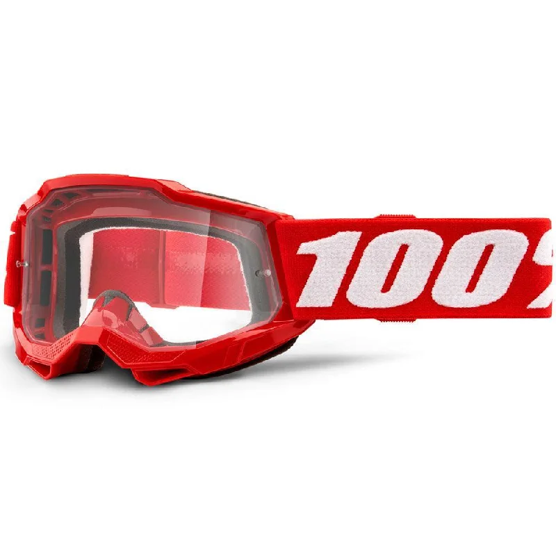 bicycle tool traction-100% 2021 ACCURI 2 YOUTH GOGGLE - RED (CLEAR)