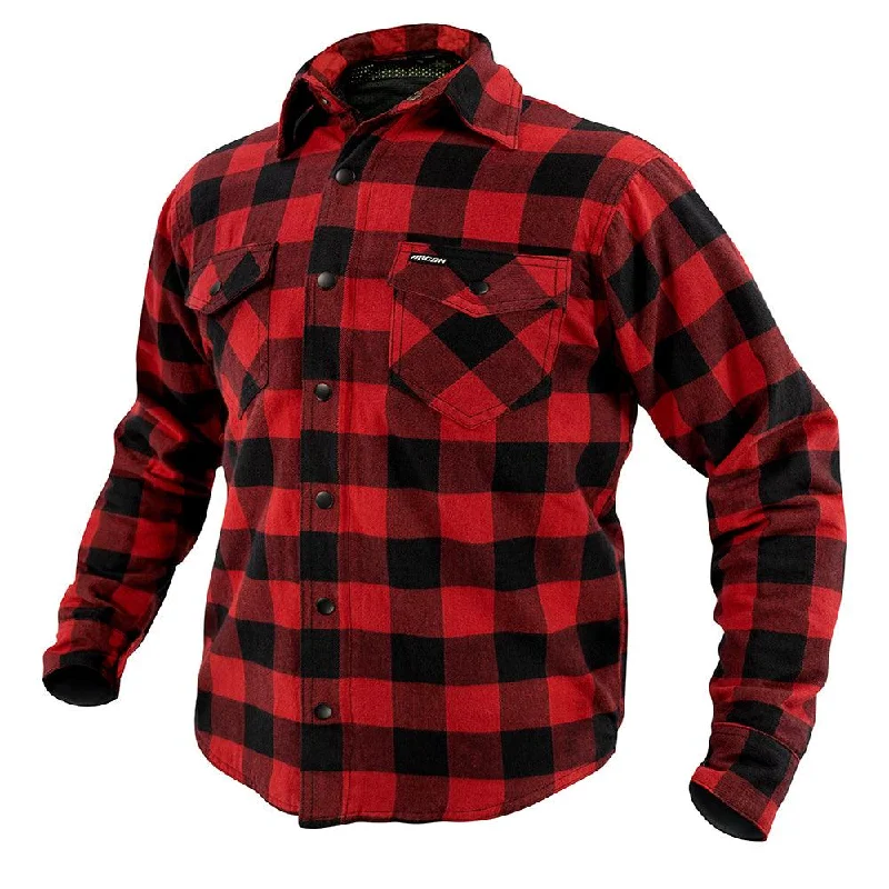 bicycle lever absorption-ARGON HATCHET FLANNO SHIRT - BLACK/RED