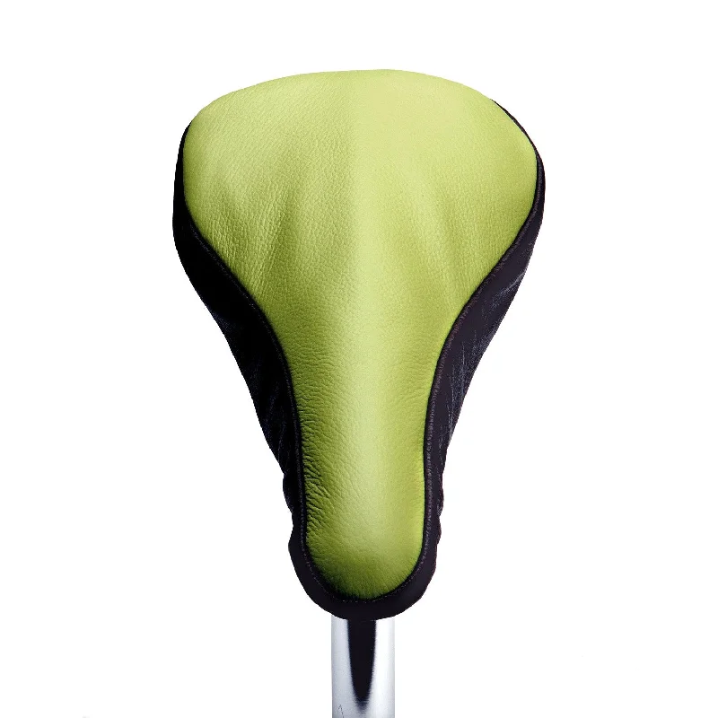 bicycle assembly handling-Soft Avocado II Saddle Cover - Lime & Brown