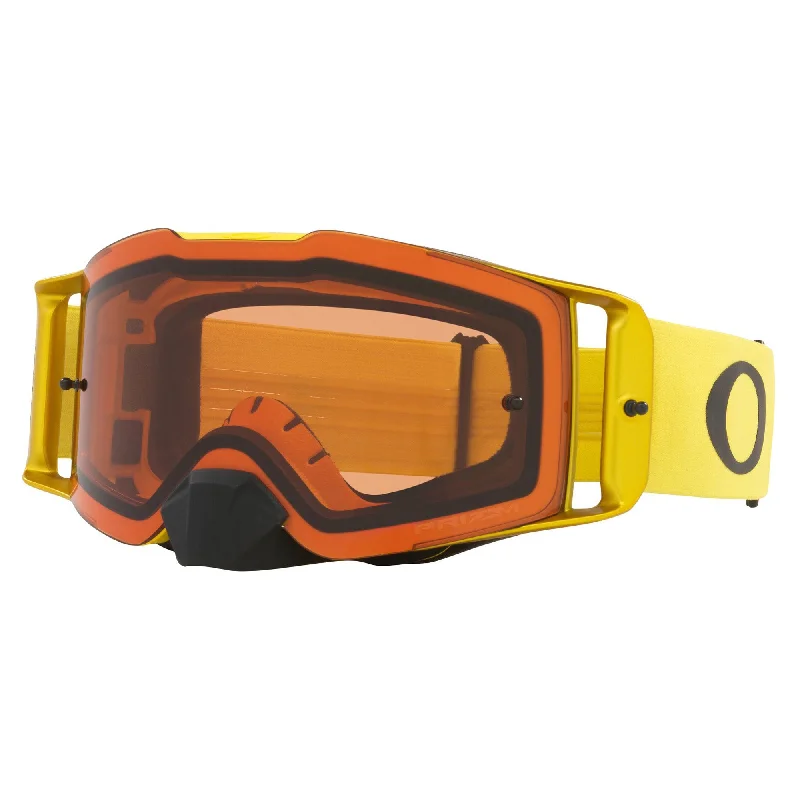 bicycle tire refinement-OAKLEY FRONT LINE GOGGLES - MOTO YELLOW  (PRIZM MX BRONZE)