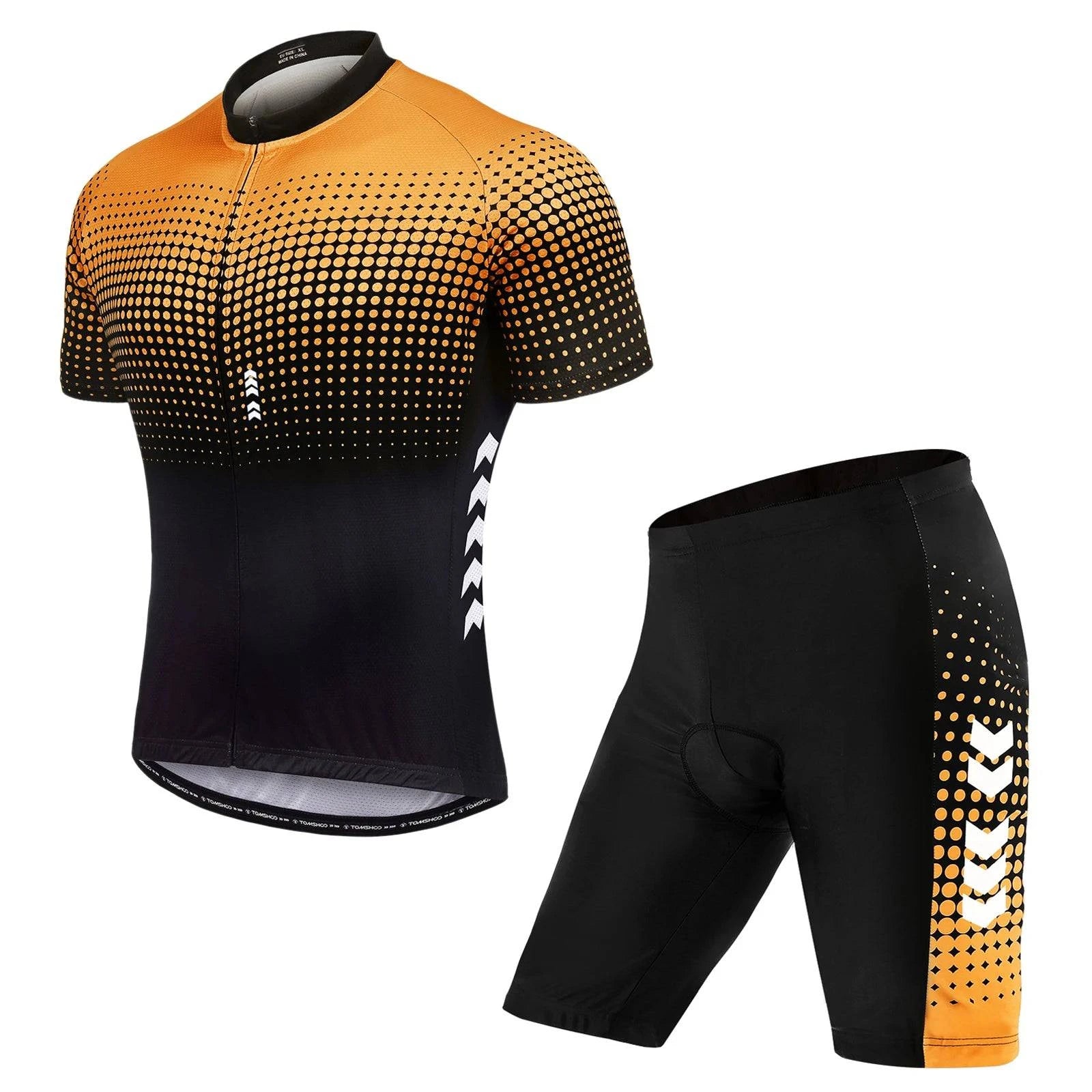 bicycle tire customization-Men's Summer Short Suits Cycling Set Cycling Jersey with 5D Gel Padded Riding Shorts Quick Dry Breathable Cycling Jersey Set