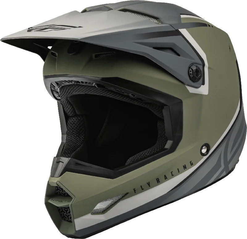 bicycle tool calibration-FLY 2024 KINETIC VISION ECE HELMET - OLIVE GREEN/GREY