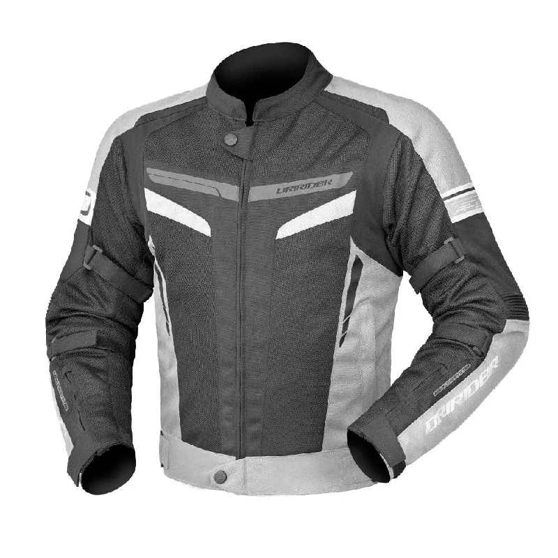 bicycle valve maneuverability-DRIRIDER AIR-RIDE 5 JACKET - SILVER/BLACK