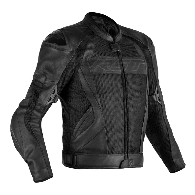 bicycle gear tuning-RST TRACTECH EVO 4 LEATHER MESH JACKET - BLACK