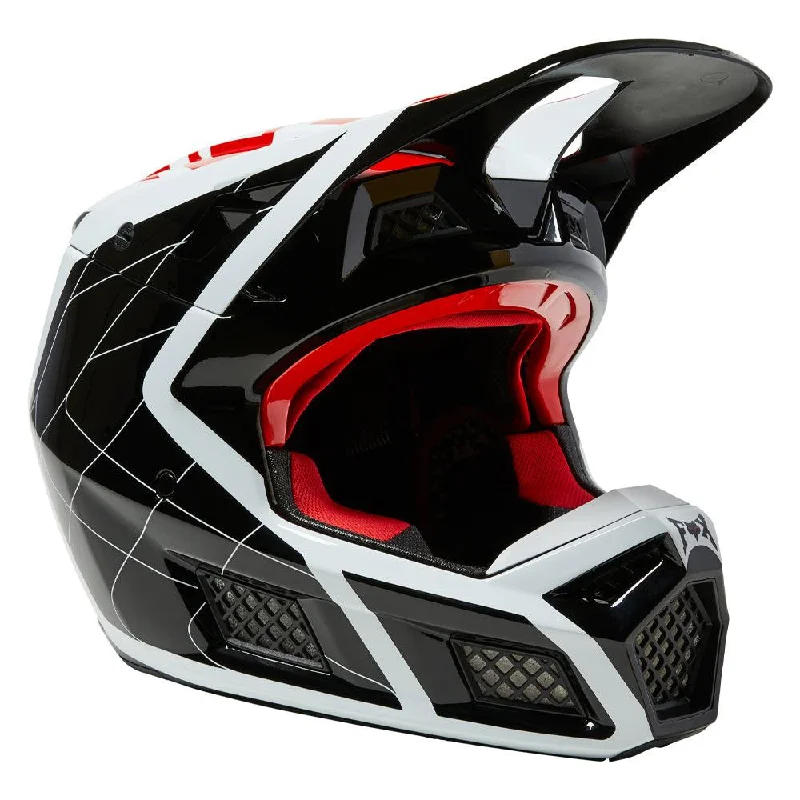 bicycle gear innovation-FOX V3 RS CELZ LIMITED EDITION HELMET - RED/BLACK/WHITE