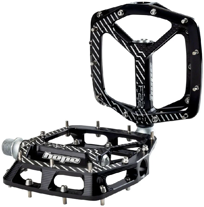 bicycle brake upgrade-Hope F22 Pedals - Platform Aluminum 9/16" Black