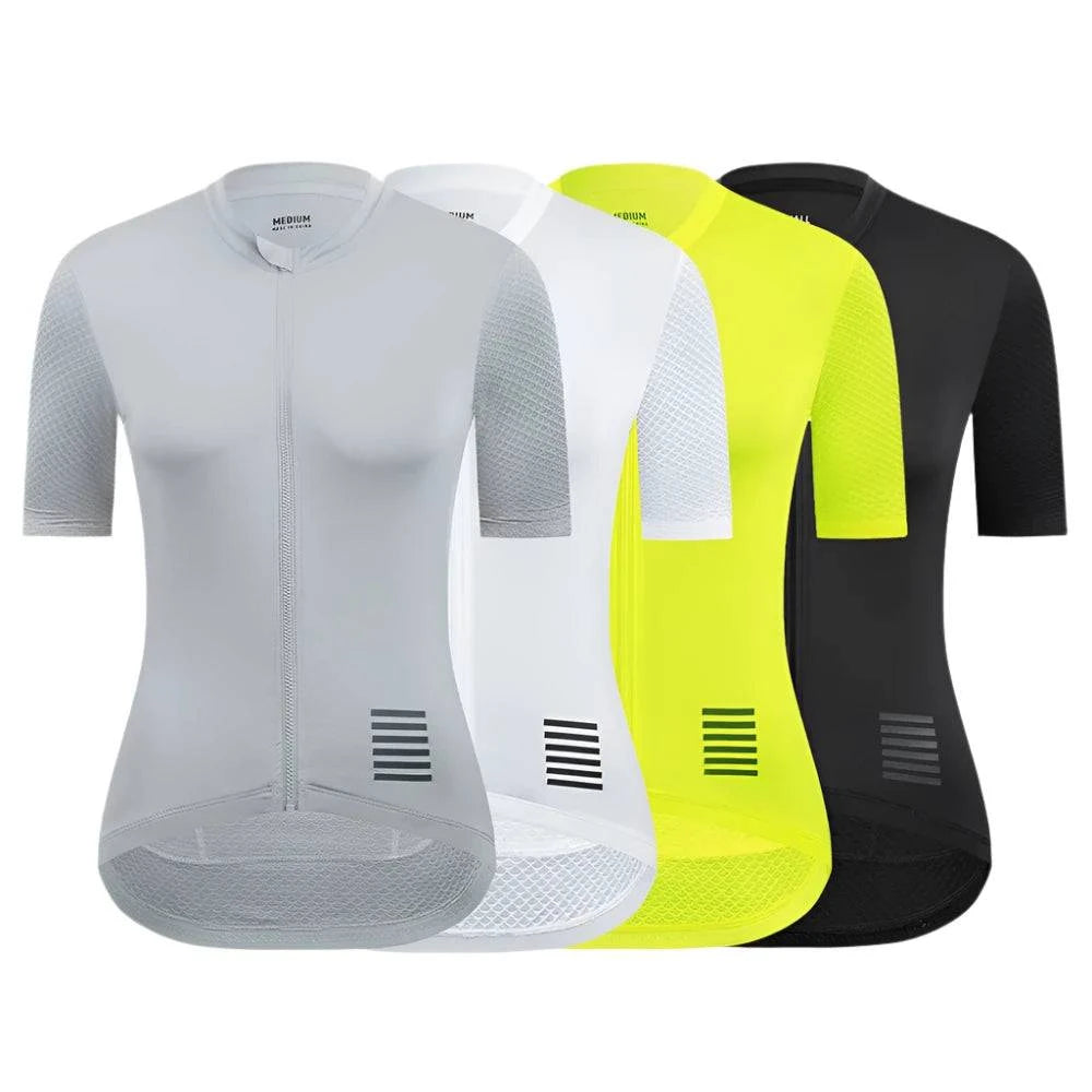 bicycle rust maneuverability-Women Cycling Jersey Short Sleeve Slim Female Bicycle Jersey Road Bike Shirt Pro Team Cycling Clothes Breathable