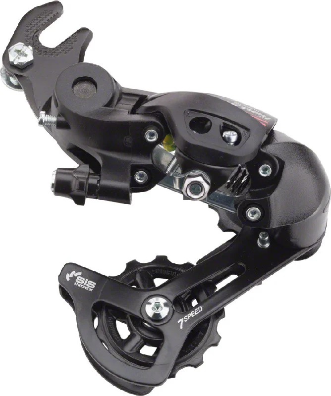 bicycle handlebar handling-Shimano Tourney RD-A070 Rear Derailleur - 7 Speed Short Cage BLK Dropout Claw Hanger