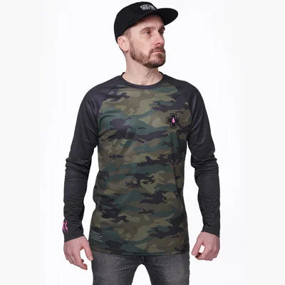 bicycle indoor handling-Muc-Off  Mtb Long Sleeve Camo Camo/Green Small Men'S Long Sleeve Riders Jersey  Apparel