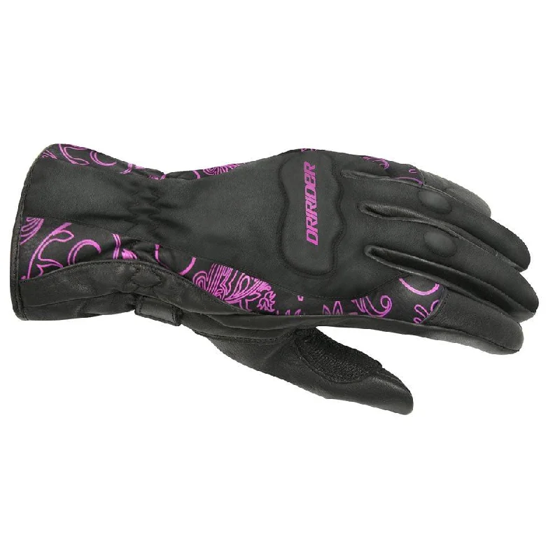 bicycle brake impact-DRIRIDER VIVID 2 LADIES GLOVES - BLACK/PINK