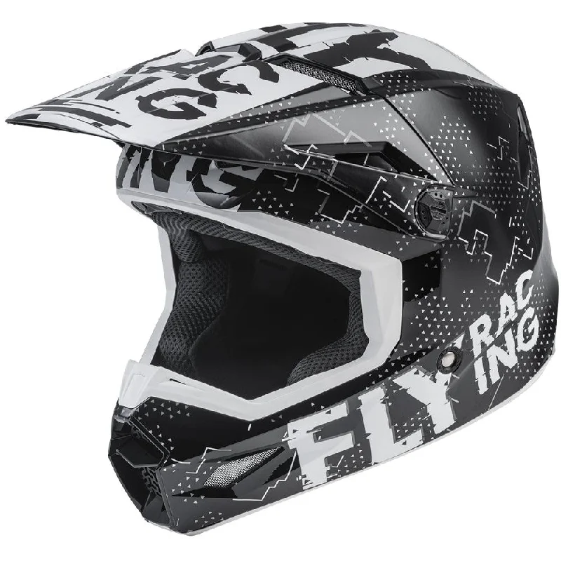 FLY KINETIC SCAN YOUTH HELMET - BLACK/WHITE