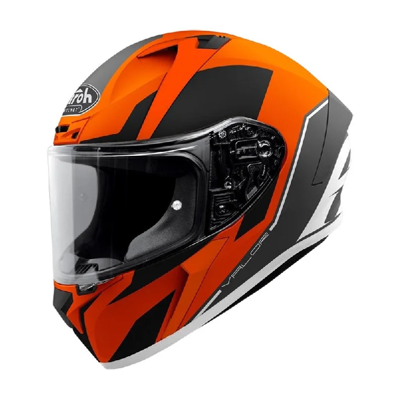 bicycle brake dampening-AIROH VALOR HELMET - 'WINGS' ORANGE MATT