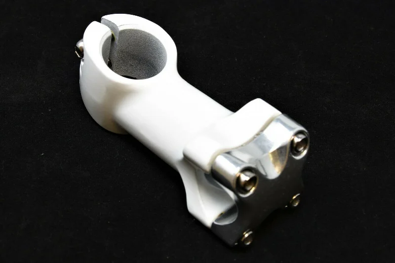 bicycle pad handling-1 1/8" ALLOY WHITE 80mm SHORT REACH A-HEAD HANDLEBAR STEM 4 BOLT CLAMP 15 DEGREE