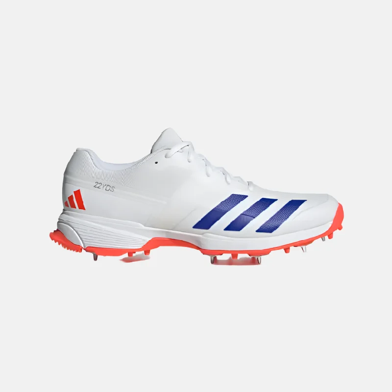 bicycle sidewall calibration-Adidas 22yds Men's Cricket Shoes -Cloud White/Lucid Blue/Solar Red