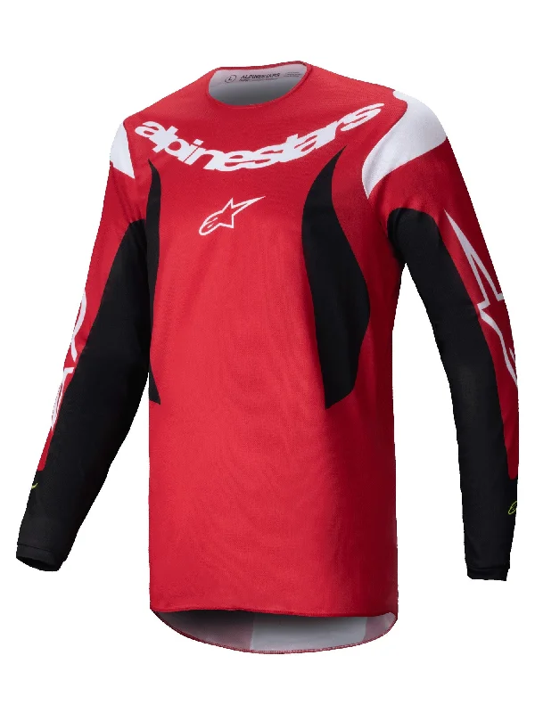 bicycle handlebar improvement-ALPINESTARS 2025 FLUID HAUL  JERSEY - BRIGHT RED BLACK