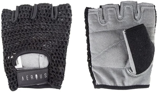 bicycle rotor balance-Aerius Retro Mesh Gloves BLACK MEDIUM