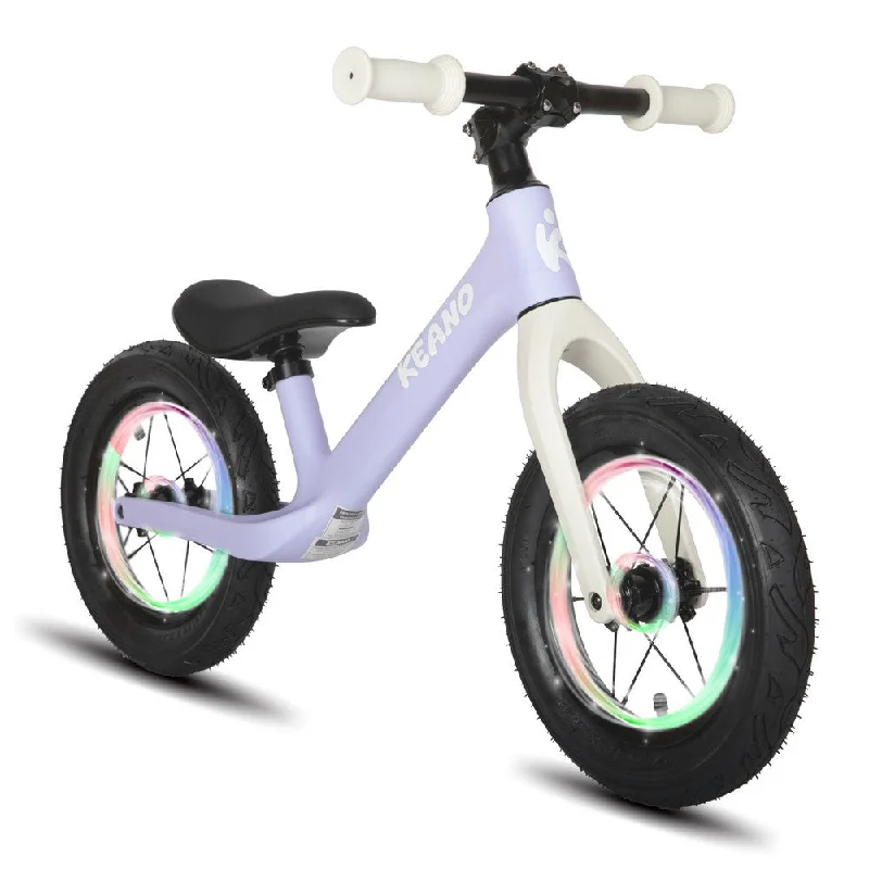 bicycle stem tuning-KEANO 12 Inch Balance Bike with Light-Up Wheels for 2-6 Years Old Kids