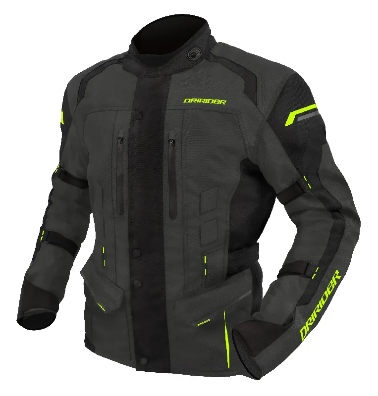 bicycle rust vibration-DRIRIDER COMPASS 4 JACKET - GREY/BLACK/HI-VIS YELLOW