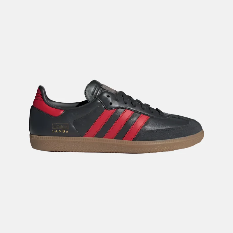 bicycle cleaner personalization-Adidas Samba OG Men's Lifestyle Shoes -Carbon/Better Scarlet/Gum