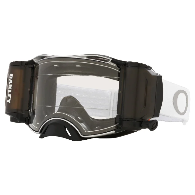 bicycle brake dampening-OAKLEY AIRBRAKE ROLL-OFF GOGGLES - TUFF BLOCKS WHITE (CLEAR)